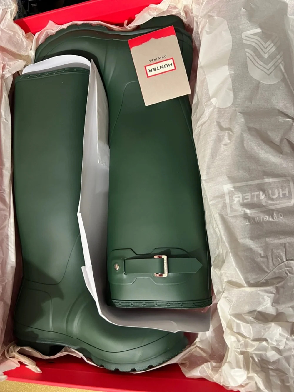 BNIB Hunter Womens Original Tall Boots — Hunter Green - Picture 1 of 17